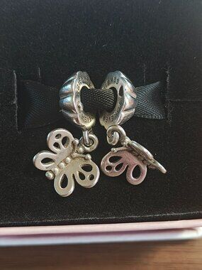 Authentic Pandora Friends Forever Butterfly Dangle Charm – 790531 Retired